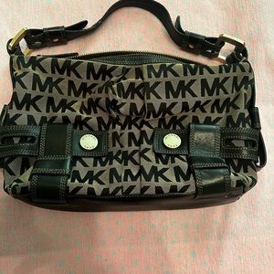 Michael Kors MK Grey/black shoulder bag handbag purse